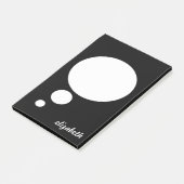 Zwart-wit Talk Bubble Persoonlijke naam Post-it® Notes (Schuin)