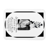 Zwart & Wit Tall Floral Modern Save the Date Magneet (Horizontaal)