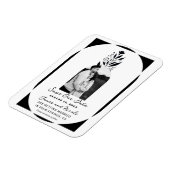 Zwart & Wit Tall Floral Modern Save the Date Magneet (Linkerzijde)