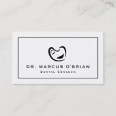 Zwart & Wit Tand Logo, Tandheelkunde, Tandarts Visitekaartje (Voorkant)