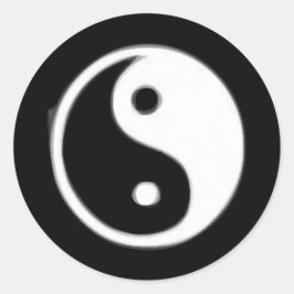 Zwart-wit Taojitu Ronde Sticker