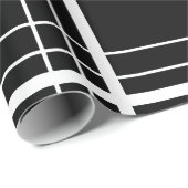 Zwart-wit Tartan Cadeaupapier (Rol Hoek)