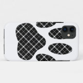 Zwart-wit Tartan Dog Paw Afdrukken Case-Mate iPhone Case (Achterkant (horizontaal))