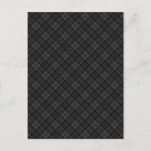 Zwart wit tartan geruit winter Kerstmis patroon Briefkaart