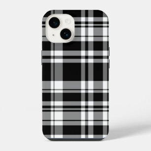 Zwart-wit tartan geruite Case-Mate iPhone hoesje iPhone 14 Hoesje