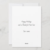 Zwart wit tartan geruite winter kerst foto feestdagenkaart (Achterkant)