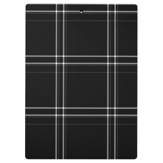 Zwart-wit Tartan Klembord (Achterkant)