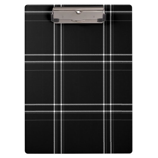 Zwart-wit Tartan Klembord (Voorkant)