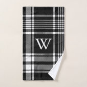 Zwart-wit Tartan Pset Bad Handdoek (Handdoek)
