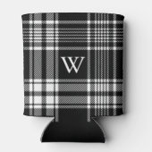 Zwart-wit Tartan Pset Blikjeskoeler (Achterkant)