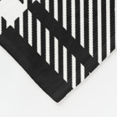 Zwart-wit Tartan Pset Fleece Deken (Hoek)