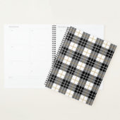 Zwart-wit Tartan Pset Planner (Display)