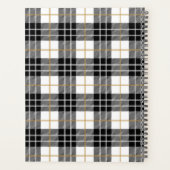 Zwart-wit Tartan Pset Planner (Achterkant)