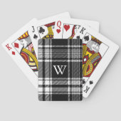 Zwart-wit Tartan Pset Pokerkaarten (Achterkant)