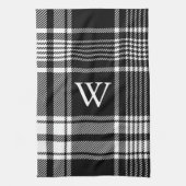 Zwart-wit Tartan Pset Theedoek (Verticaal)