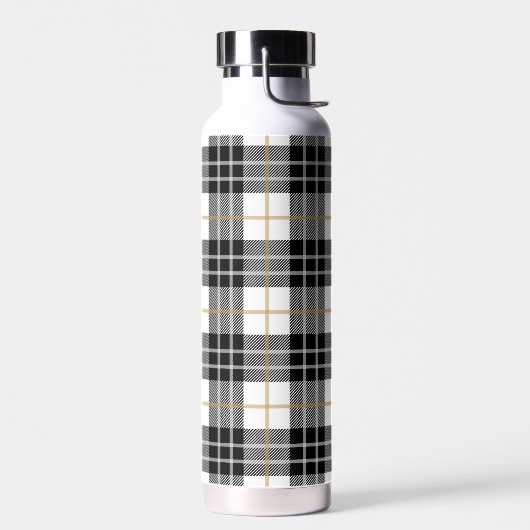 Zwart-wit Tartan Pset Waterfles (Links)