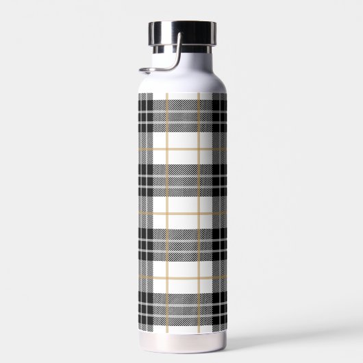 Zwart-wit Tartan Pset Waterfles (Rechts)