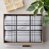 Zwart-wit Tartan Tissuepapier (Geschenk)
