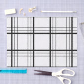 Zwart-wit Tartan Tissuepapier (Craft)