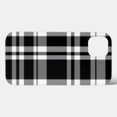 Zwart-wit tartan-vlakpatroon Case-Mate iPhone case (Achterkant (horizontaal))