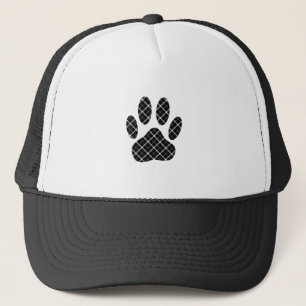 Zwart-wit Tartan Weg afdrukken Trucker Pet