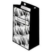 Zwart & Wit Tas Gift Bag Klein Cadeauzakje (Voorkant Gekanteld)