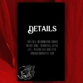 Zwart-wit Tattoo bruiloft Informatiekaartje