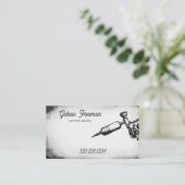 Zwart-wit Tattoo machine Visitekaartje (Staand voorkant)