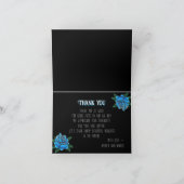 Zwart-wit Tattoo Old School Invitation Bedankkaart (Binnen)