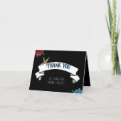 Zwart-wit Tattoo Old School Invitation Bedankkaart (Voorkant)