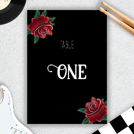 Zwart-wit Tattoo Old School Invitation Kaart