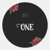 Zwart-wit Tattoo Old School Invitation Ronde Sticker (Voorkant)