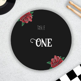 Zwart-wit Tattoo Old School Invitation Ronde Sticker