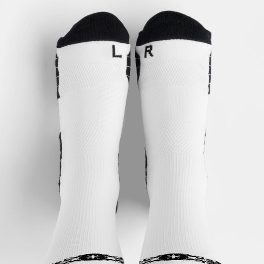 Zwart-wit Tattoo Strip Sokken (Top)