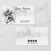  zwart-wit Tattoo Visitekaartje (Voorkant / Achterkant)