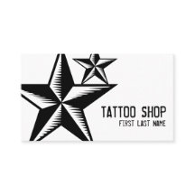 Zwart wit tattoo winkel ster symbool aangepaste ka