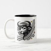 Zwart-wit Taurus Zodiac Coffee Mok (Links)