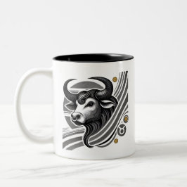 Zwart-wit Taurus Zodiac Coffee Mok