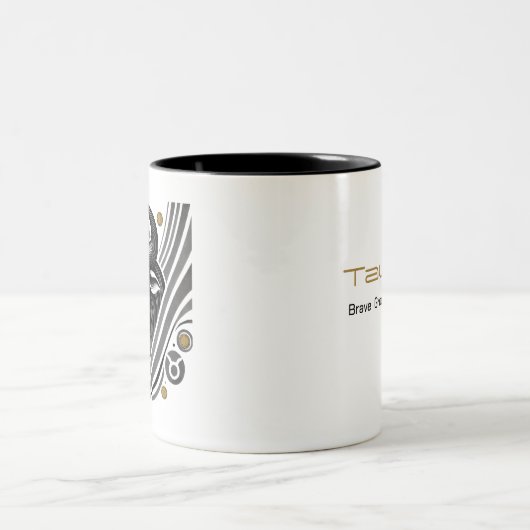 Zwart-wit Taurus Zodiac Coffee Mok (Center)