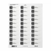 Zwart wit team Jersey Etiket (Full Sheet)