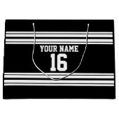 Zwart wit team Jersey Large Cadeautasje (Voorkant)