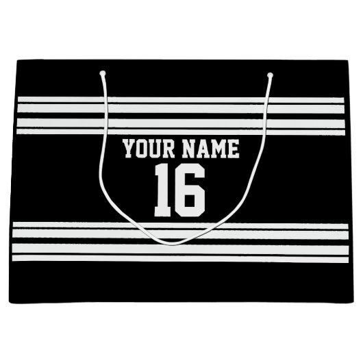 Zwart wit team Jersey Large Cadeautasje (Voorkant)