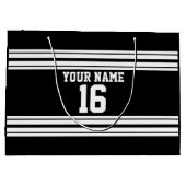 Zwart wit team Jersey Large Cadeautasje (Achterkant)