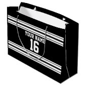 Zwart wit team Jersey Large Cadeautasje (Achterkant Gekanteld)