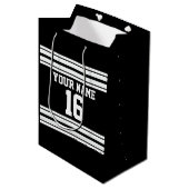 Zwart wit team Jersey Medium Cadeauzakje (Voorkant Gekanteld)