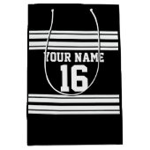 Zwart wit team Jersey Medium Cadeauzakje (Voorkant)