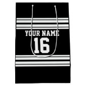Zwart wit team Jersey Medium Cadeauzakje (Achterkant)