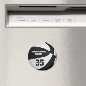 zwart wit team kleuren jongens basketbal magneet (Insitu (Vaatwasser))