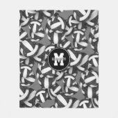 zwart wit team kleuren meisjes volleybal fleece deken (Voorkant)