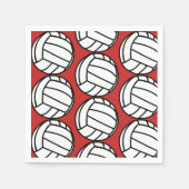 Zwart-wit team Kleurvolleybal Servet (Voorkant)